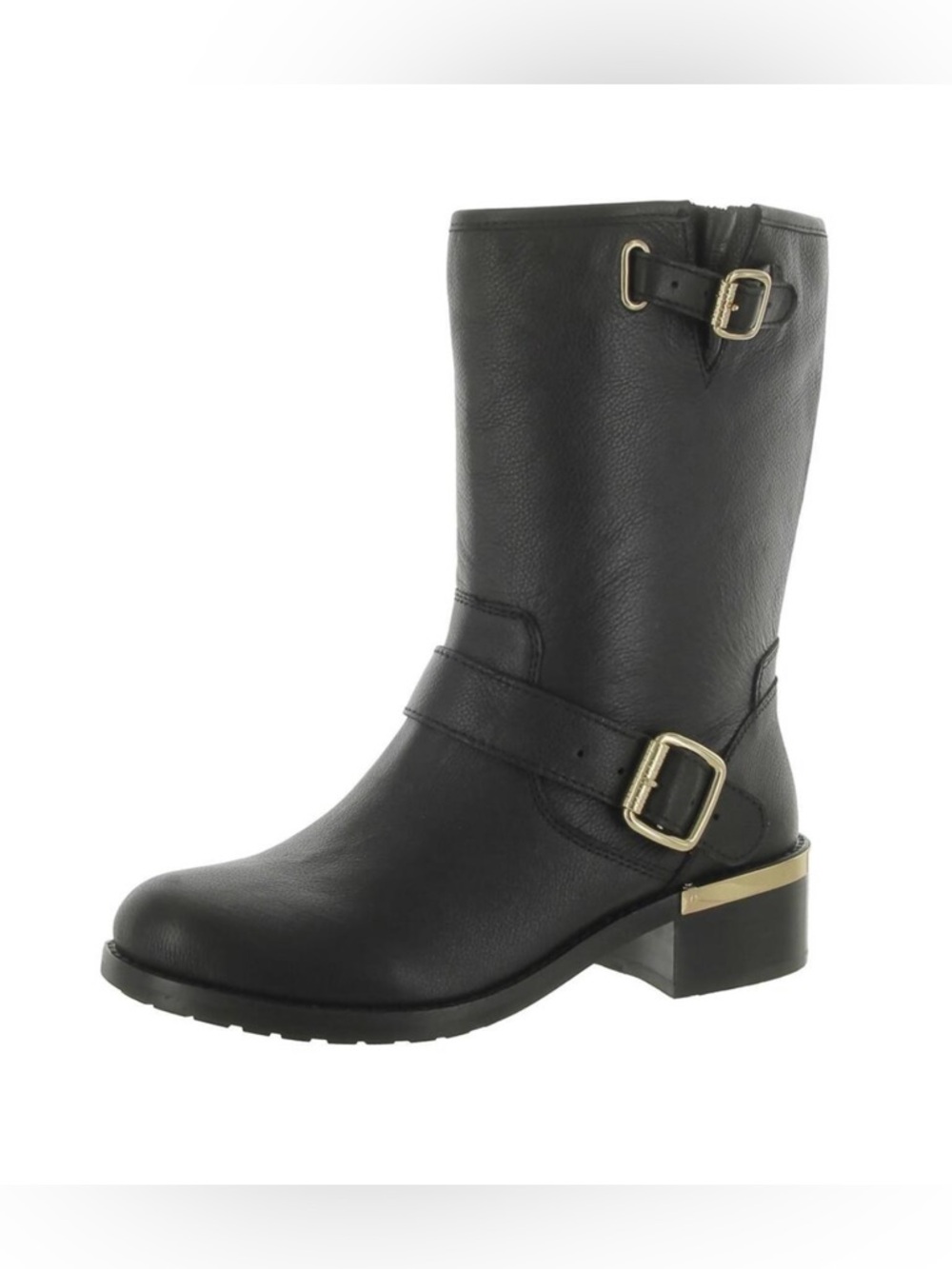 Vince Camuto Wendeema Black Leather Moto Boots